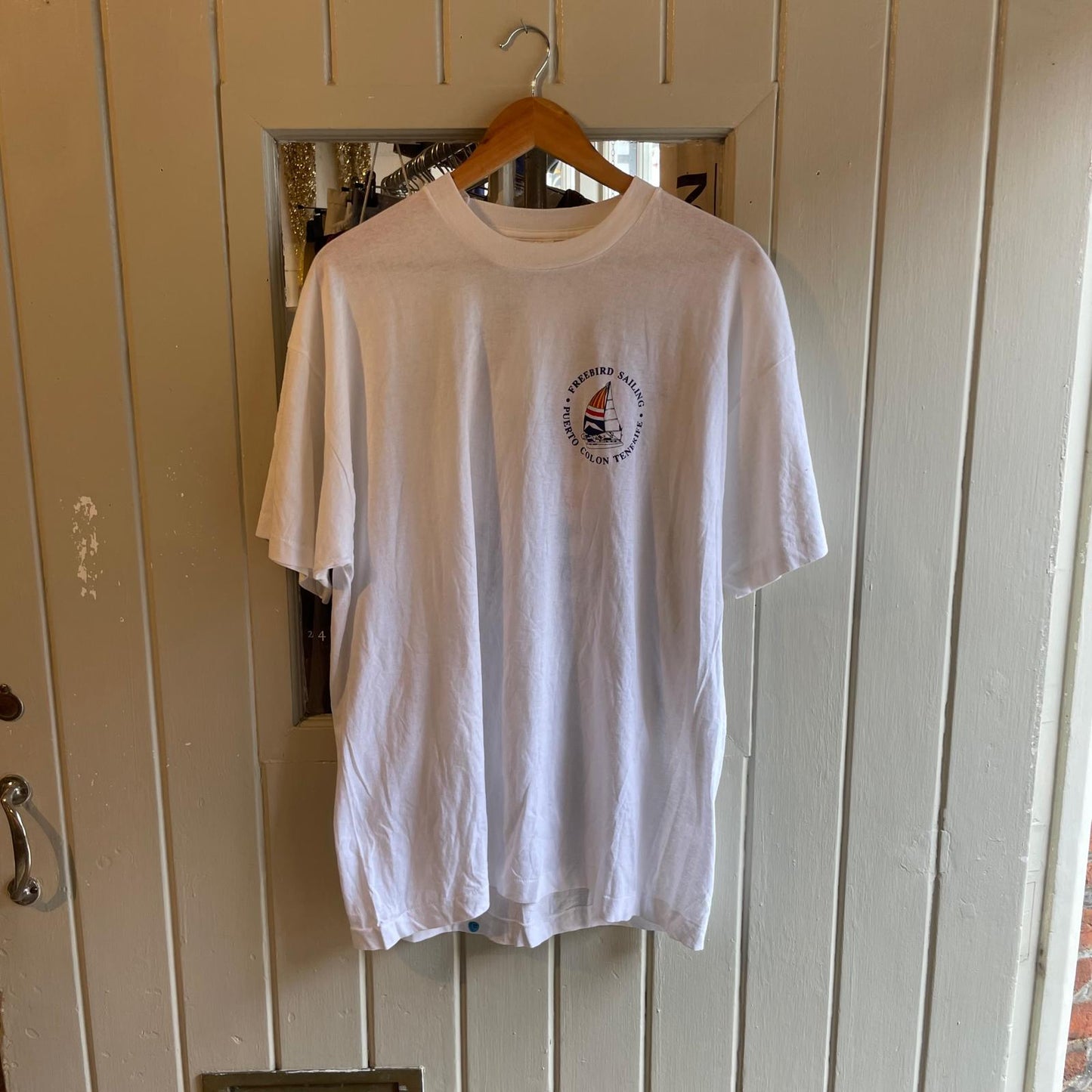 1990s White Free Bird Graphic T-shirt