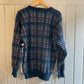 1980s Turquoise Patterned Michael Ross Knitted Jumper