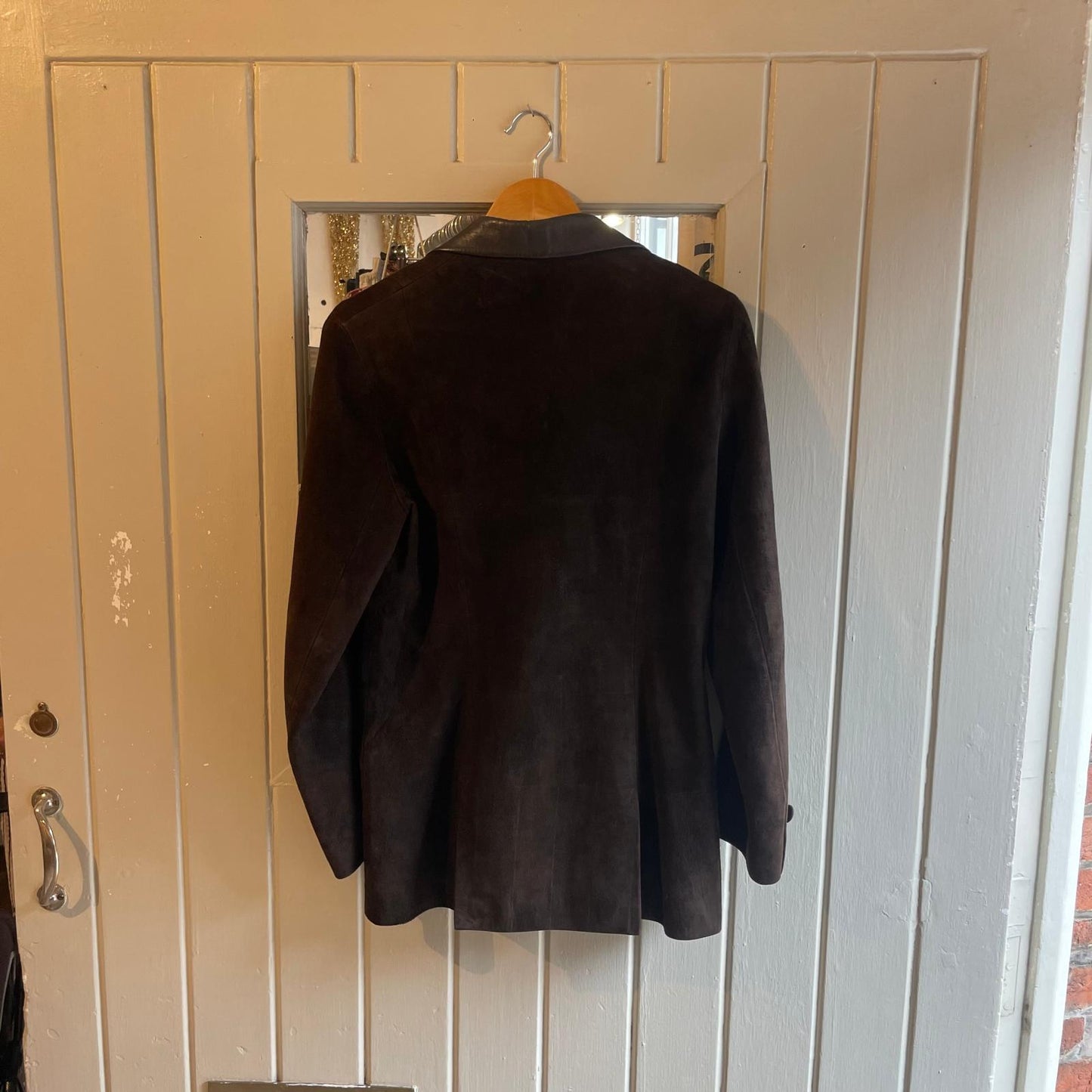 1960s Dark Brown Suede Blazer Jacket