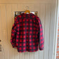 1980s Red and Purple Buffalo Work Flannel Overshirt