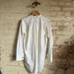 1940s White British Collarless Formal Shirt