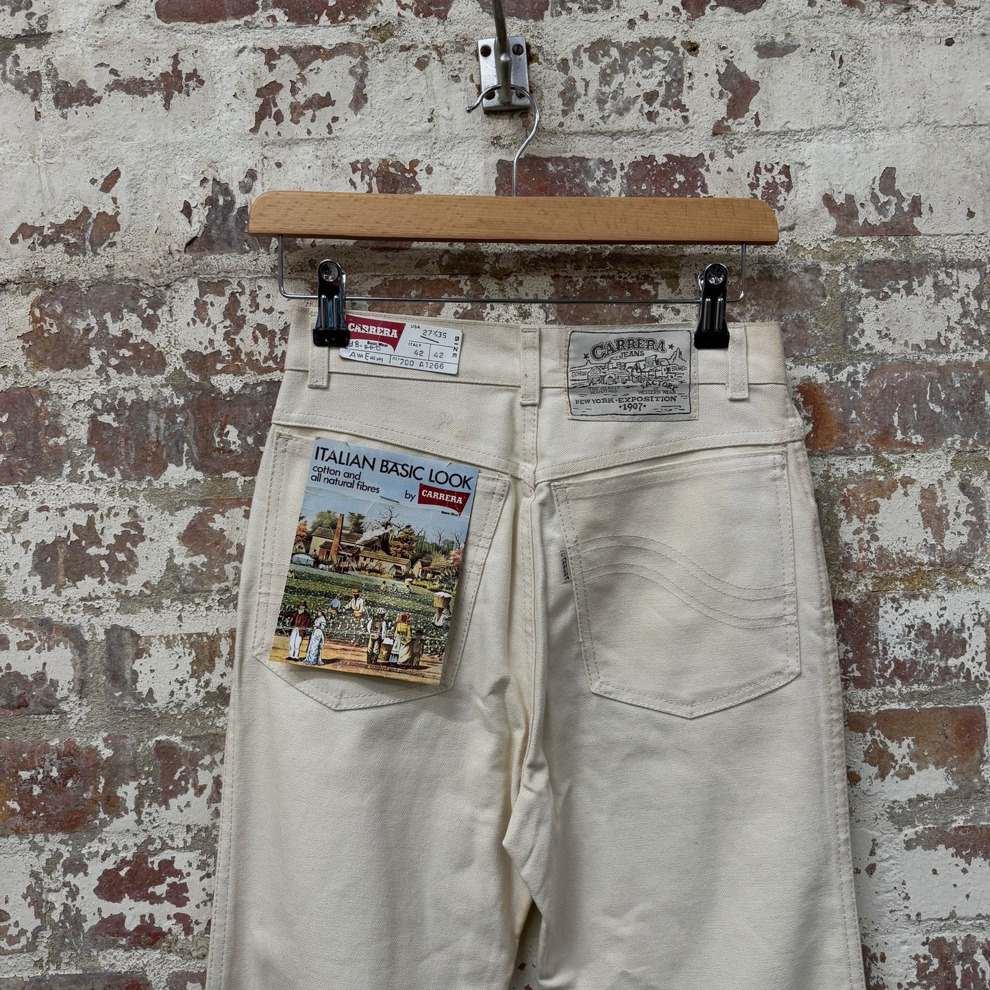1970s Cream Flared Carrera Trousers