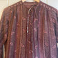 1970s Brown Indian Cotton Style Print Dress