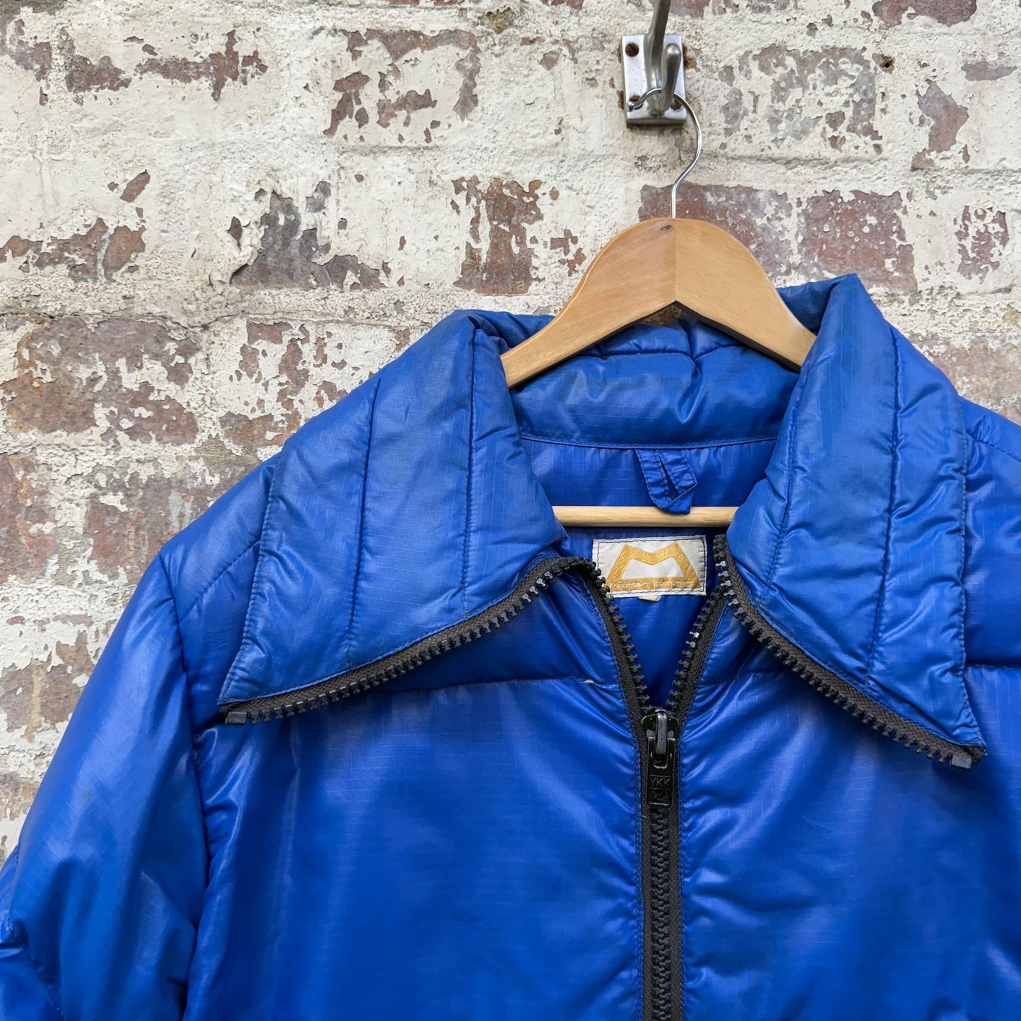 1980s Blue Down Fill Mountain Equipment Puffer Jacket Coat