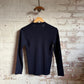 1970s Navy Wool Knitted Button Cardigan Jumper