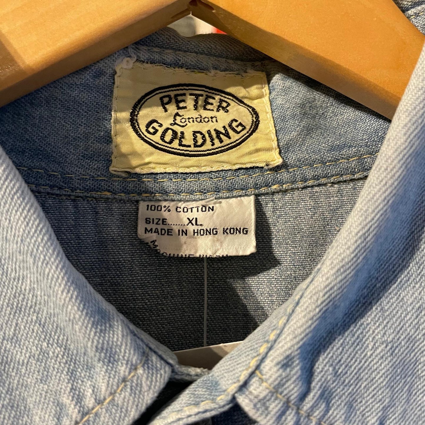 1970s Short Sleeve Blue Denim Button Shirt