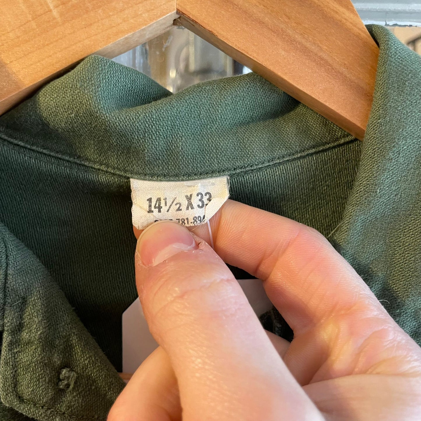 1980s Green Khaki US Military Shirt Jacket