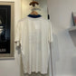 1990s White Print Polo Shirt