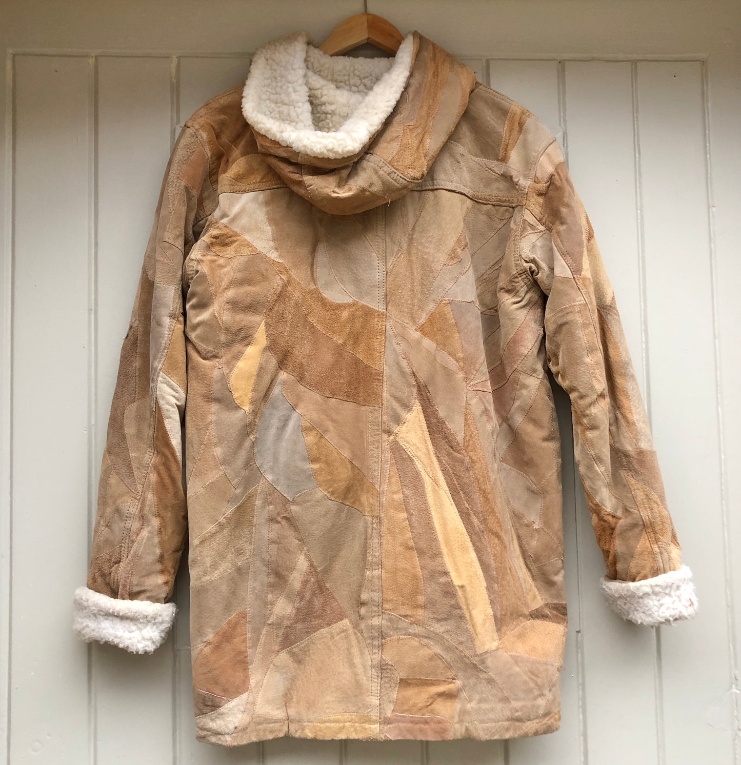 1970s Patchwork Leather Suede Coat
