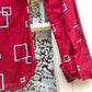 1970s Maroon Patterned Dagger Collar Shirt