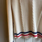 1970s Cream V Neck Cricket Jumper