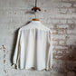 1970s Cream Chiffon French Blouse