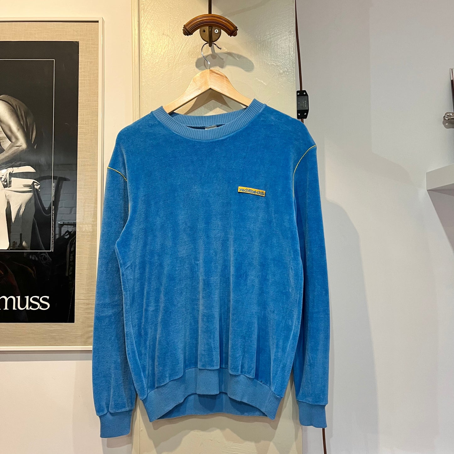 1970s Blue Towelling Yachting Club Sweatshirt