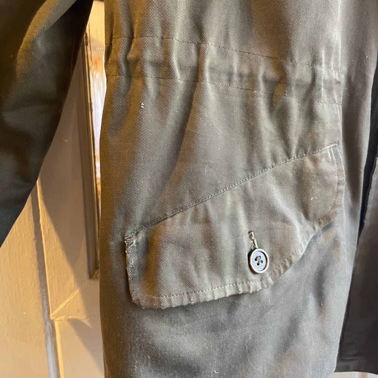 1970s Green French Military Field Jacket Coat