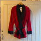 1960s Red Campus Corduroy Smoking Jacket