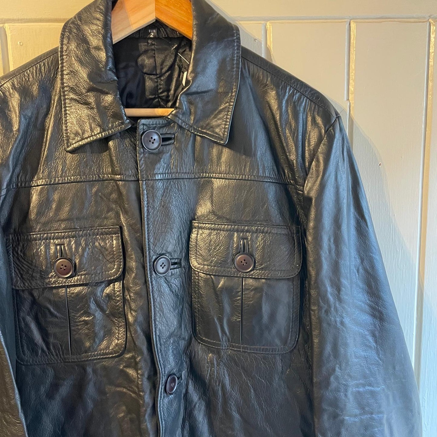 Vintage 1990s Black Leather Jacket