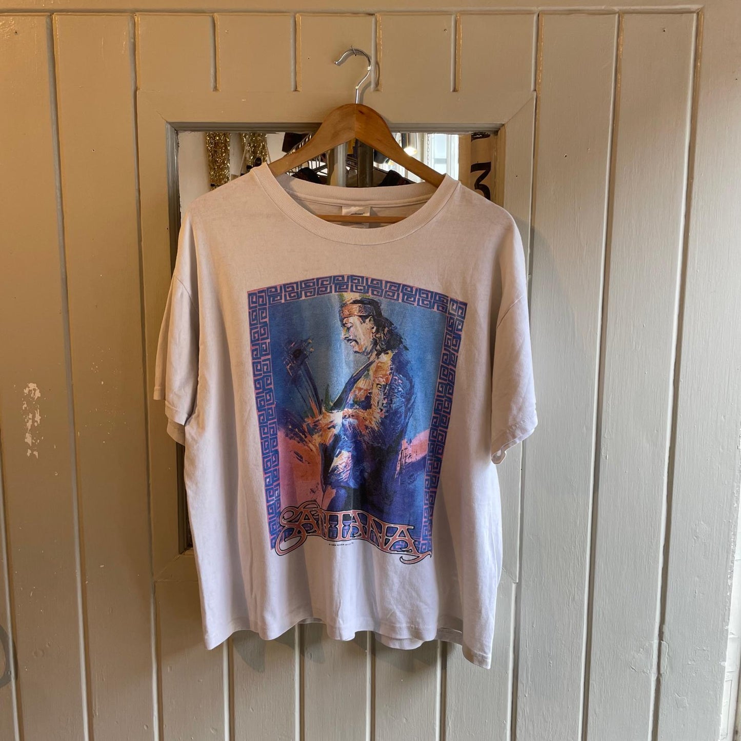 1990s White Santana Graphic Band T-Shirt