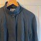 1970s Black Tailored Pleated Blazer Jacket