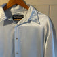1970s Light Grey Satin Button Up Shirt
