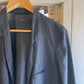 Vintage 70s/80s Black Linen Open Blazer Jacket