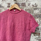 Vintage 1960s 1970s Pink Knitted Short Sleeved Jumper