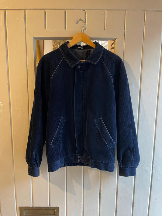 1980s Navy St Michaels Corduroy Bomber Jacket