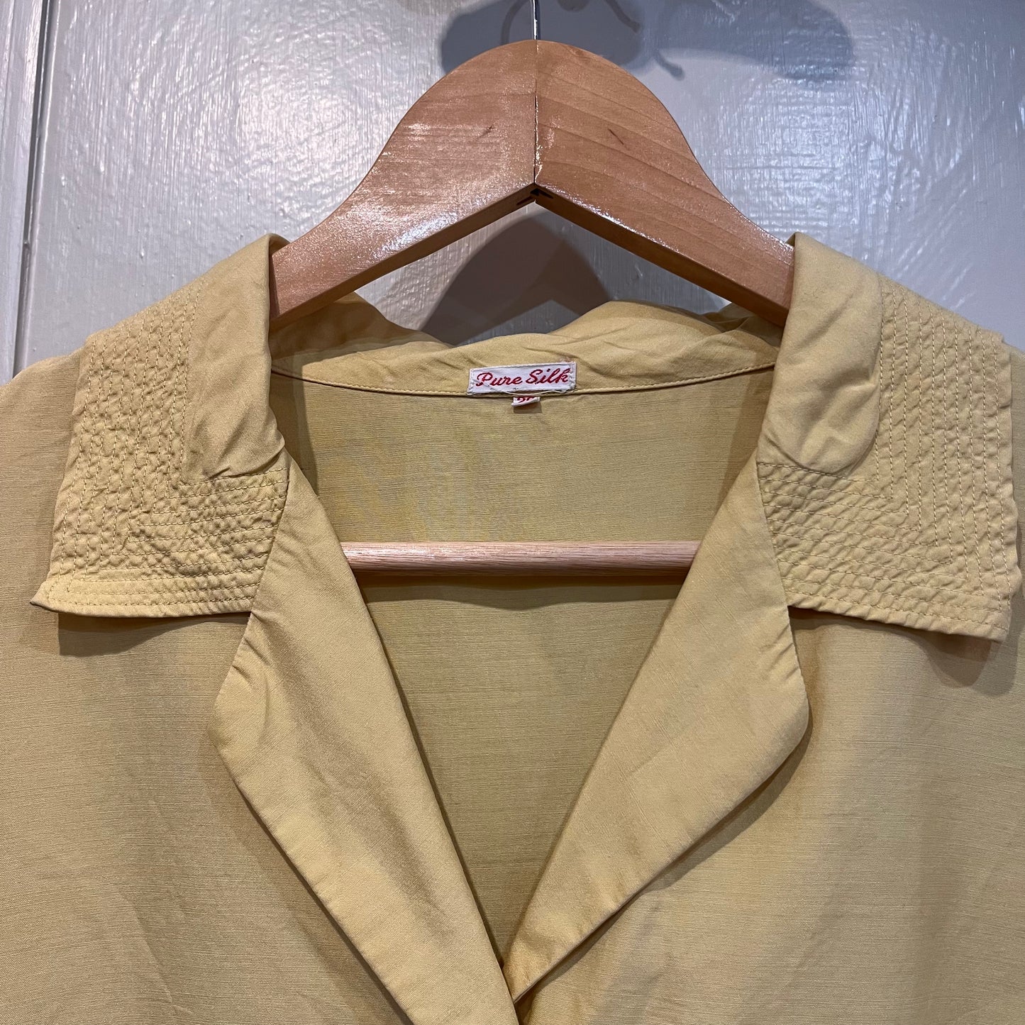 1970s Yellow Silk Leisure Shirt