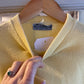 1950s Yellow Ribbed British Knitted Jumper