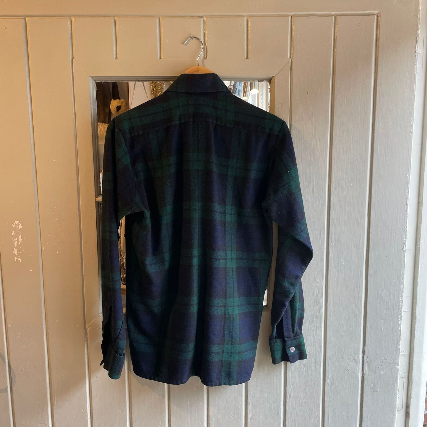 1970s Wool Pringle Gingham Long Sleeve Shirt