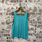 1970s Turquoise Blank Cotton Vest