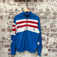 1980s Blue Espirit Zip Track Top Jumper