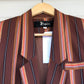 1970s Brown Striped Blazer Jacket