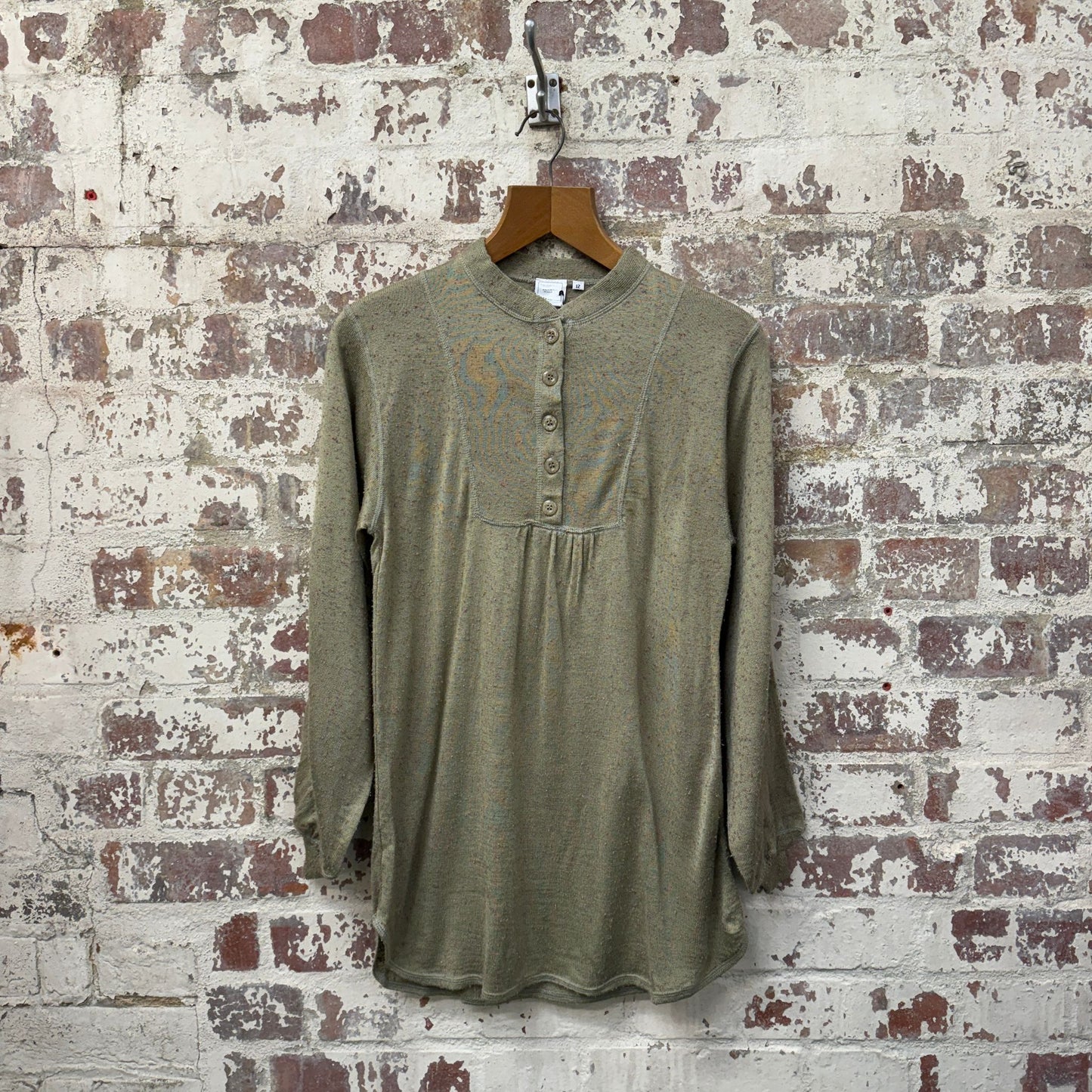 1980s Unusual Pullover Silk Shirt Smock