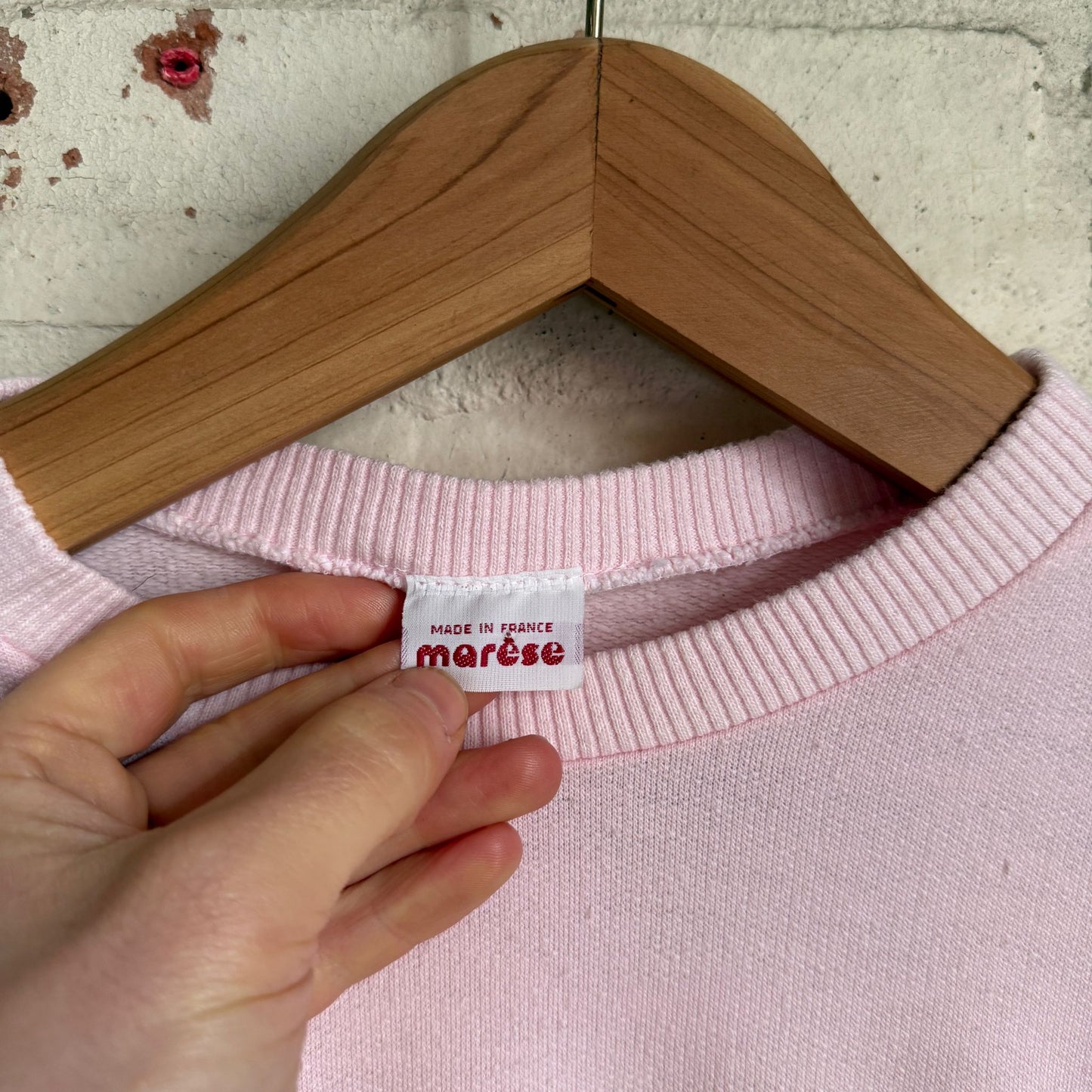 1980s Light Pink Blank Sweatshirt Jumper