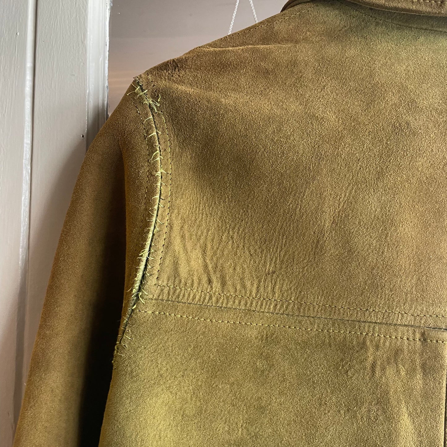 1960s Green Suede Leather Mid Jacket