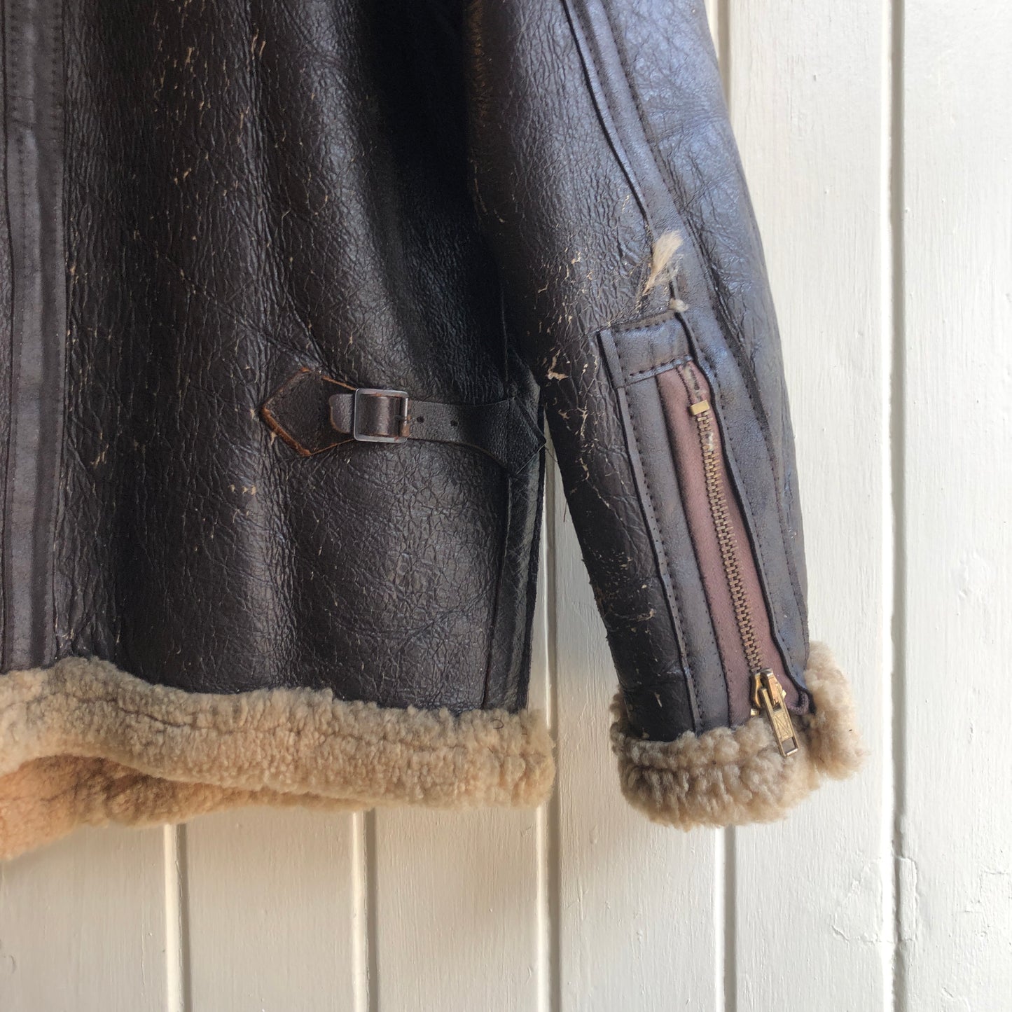 1960s Brown Leather Flight Aviator Jacket