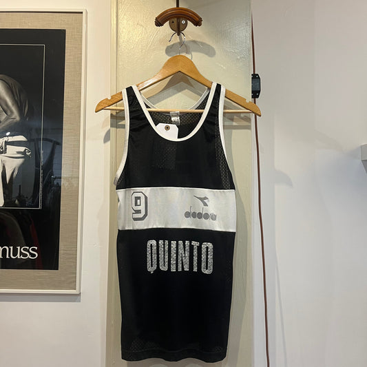 1980s Black Diadora Sports Vest
