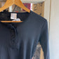 Vintage 70s/80s Black Cotton Long Sleeve Blank Top