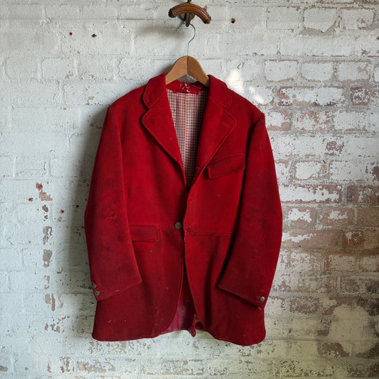 1940s Red Hunting Tailored Suit Blazer Jacket