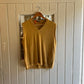 1970s 1980s Mustard  Knitted Tank Top Sweater Vest Jumper