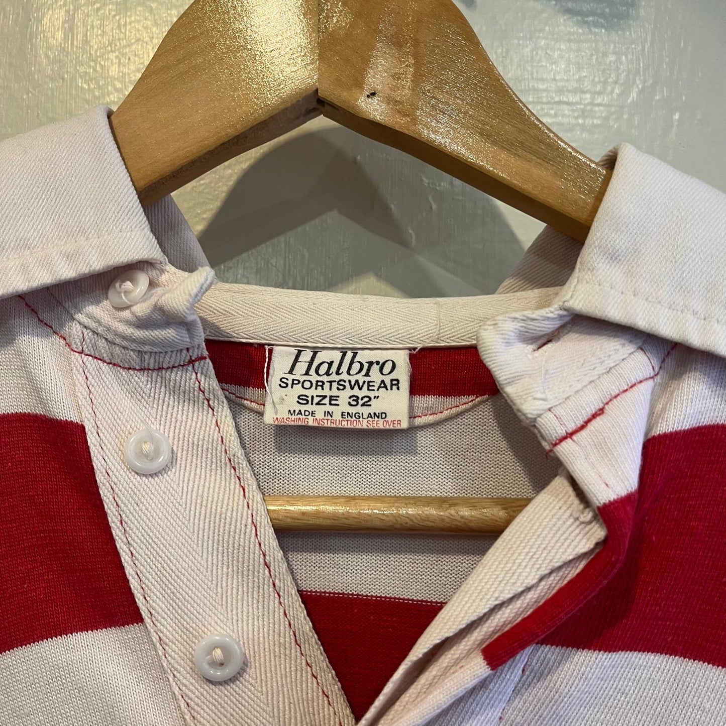 1960s Striped British Harlbro Rugby Jumper