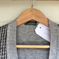 1970s Grey Dogtooth Cardigan Jumper