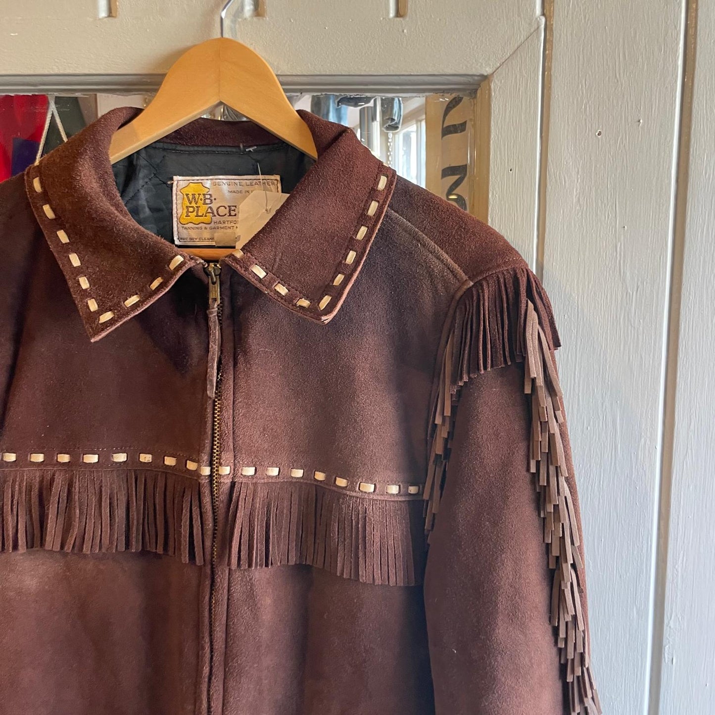 1960s Dark Brown Suede Leather Tassel Western Jacket