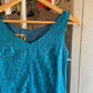 Vintage 60s Blue Short Mod Style Blouse Shirt
