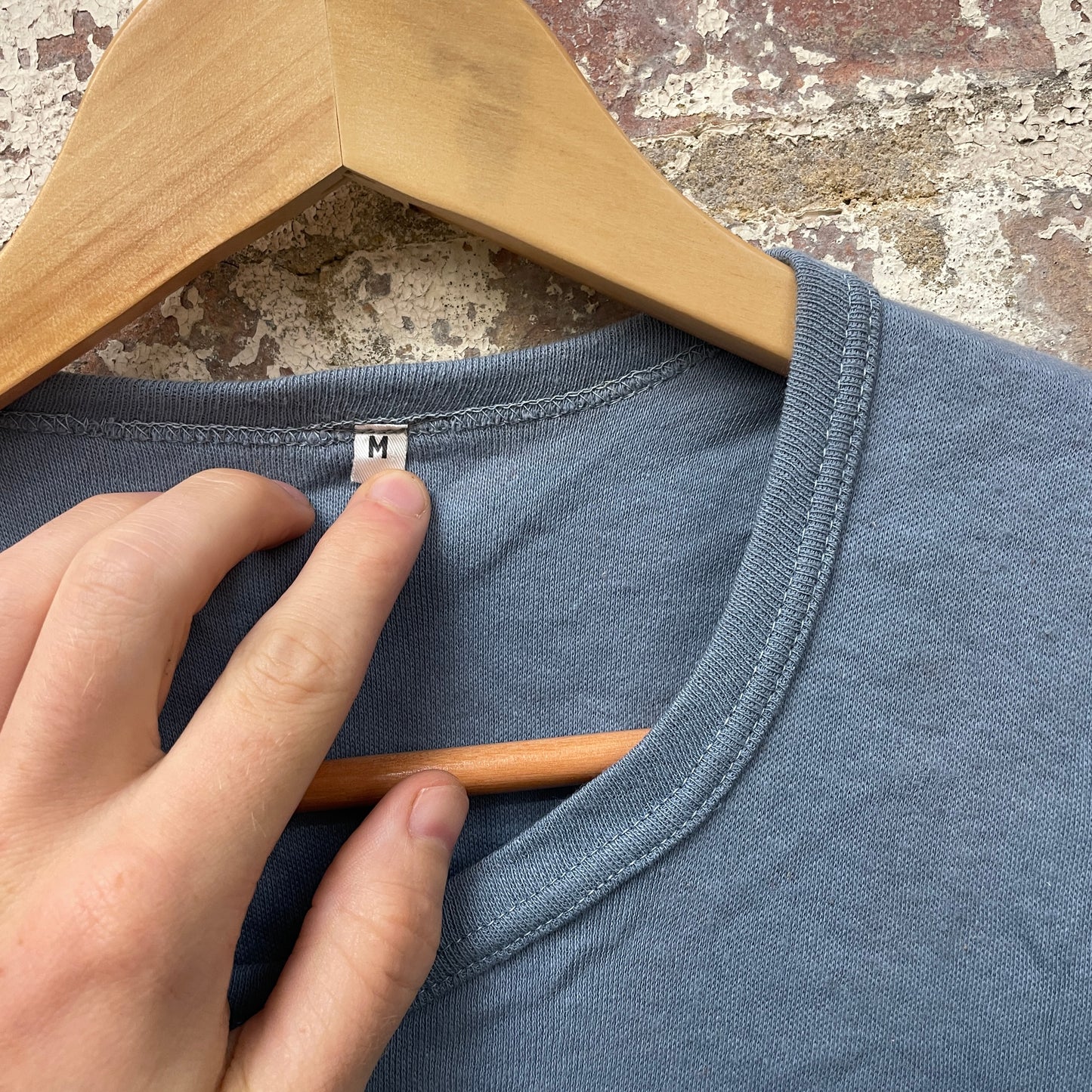 Vintage 1970s 1980s Grey Blank T-Shirt Top