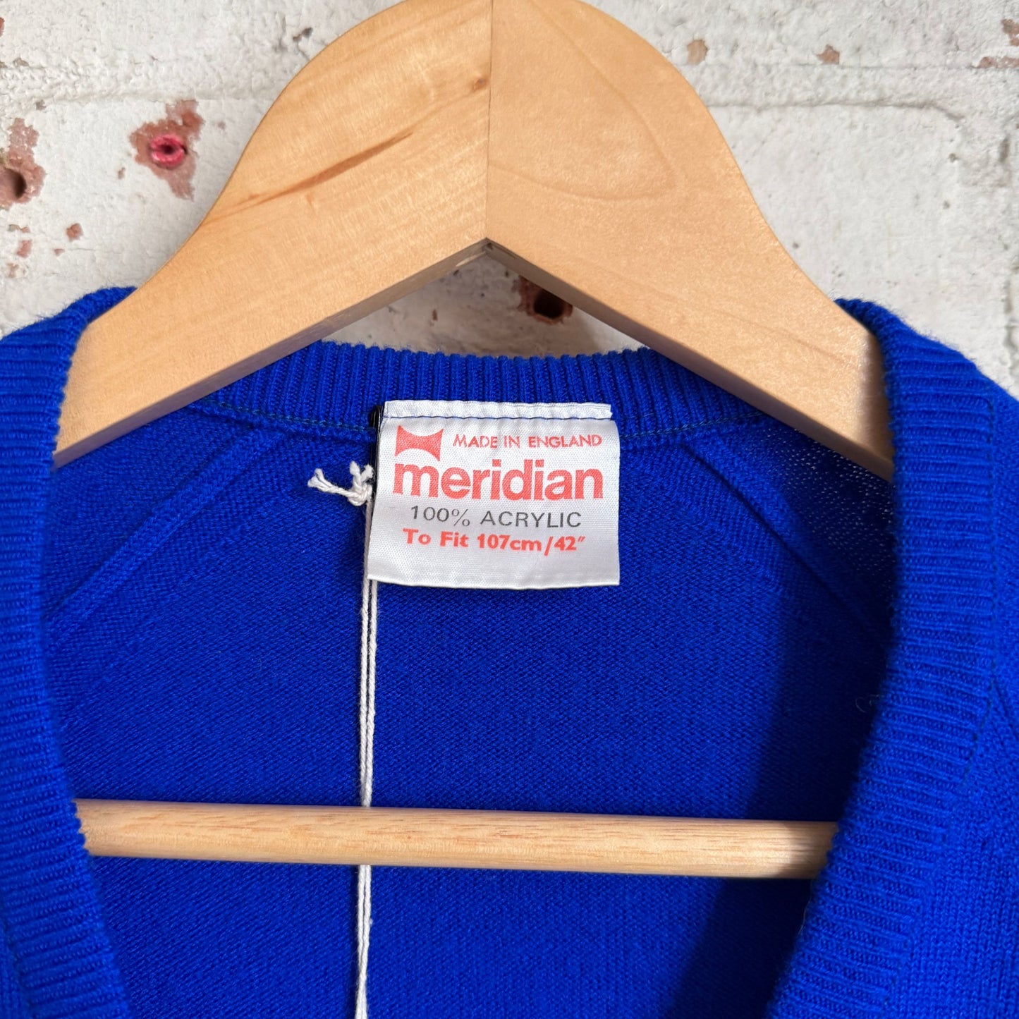 1980s Blue Nottingham Forest Knitted V-neck Jumper