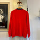 1980s Red Towelling Zip Up Track Top