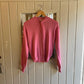 1940s 1950s Pink Wool Button up Knit Cardigan