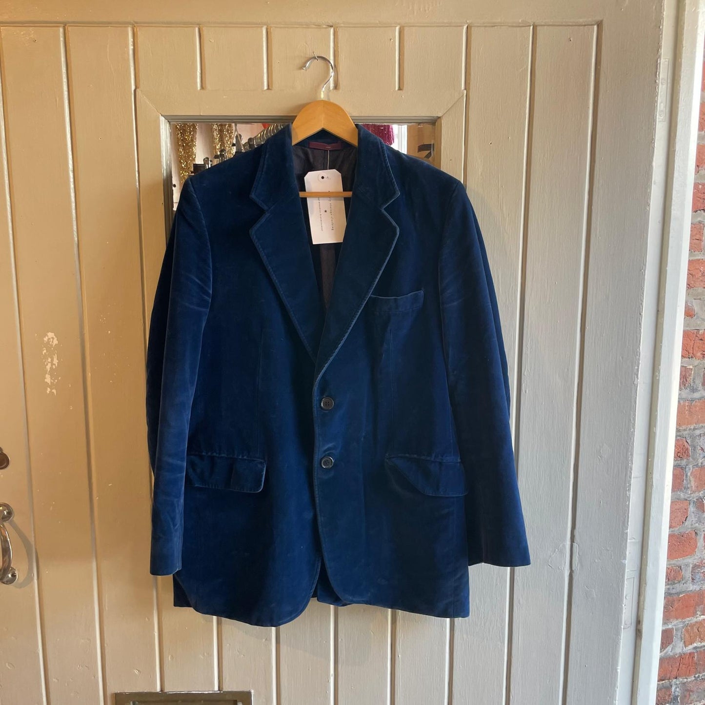Vintage 70s/80s Navy Blue Velvet Blazer Jacket