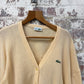 1980s Yellow Chemise Lacoste Cardigan Jumper